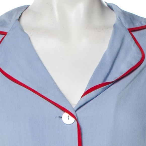 Sleeper Party Pajama Shirt with Feathers in Blue size - S SOLD OUT EVERYWHERE - Picture 7 of 8